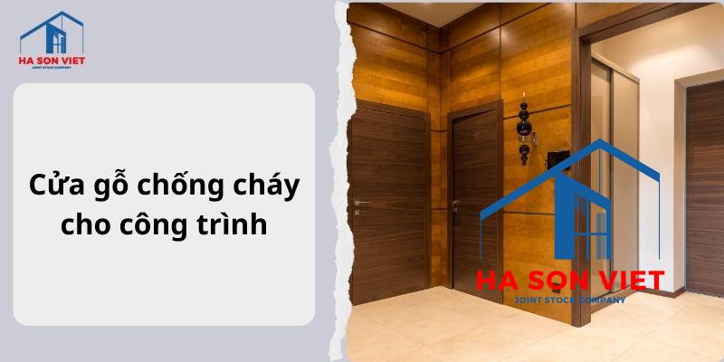 Hình ảnh cửa gỗ chống cháy