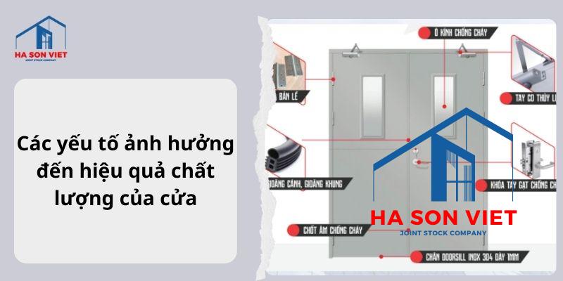 Các yếu tố ảnh hưởng đến hiệu quả chất lượng của cửa chống cháy
