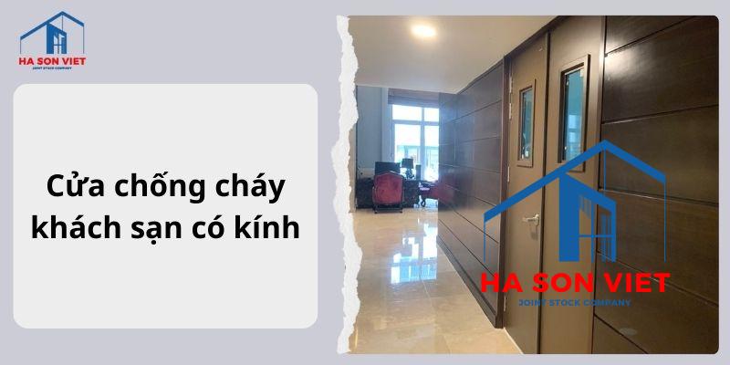 Cửa chống cháy khách sạn có kính