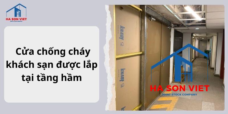 Cửa chống cháy khách sạn lắp tại tầng hầm