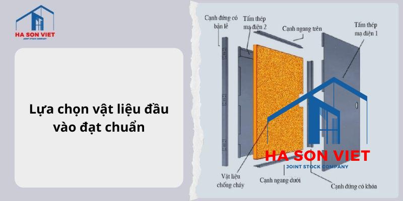 Lựa chọn vật liệu đầu vào đạt chuẩn