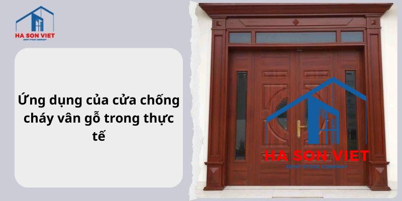 Ứng dụng của cửa chống cháy vân gỗ trong thực tế