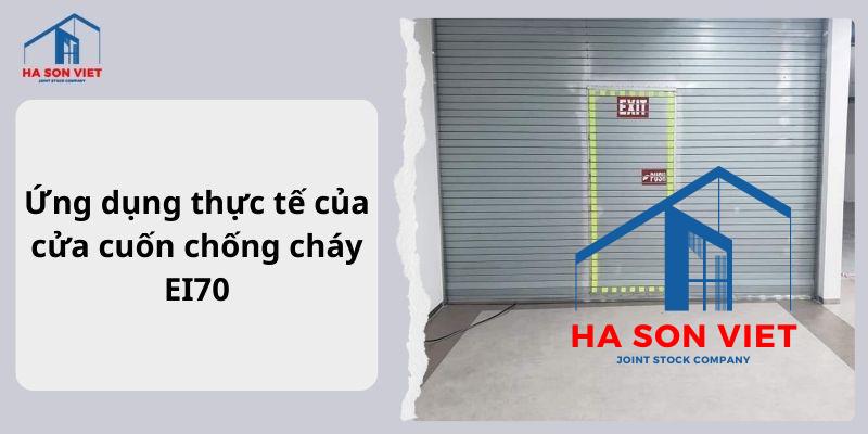 Ứng dụng cửa cuốn chống cháy EI70